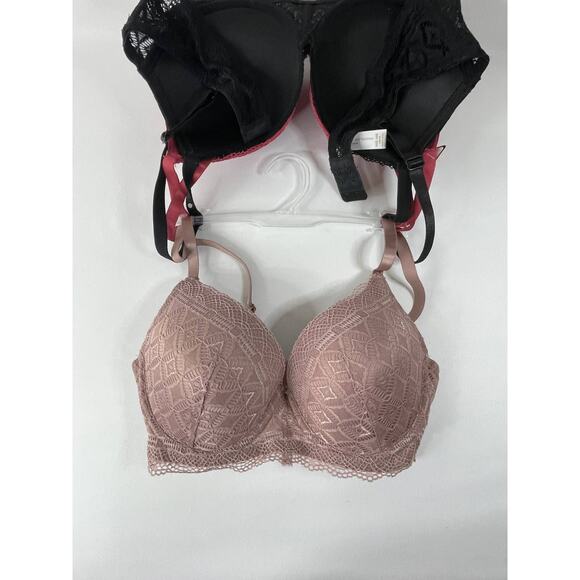 Adrienne Vittadini Front Crochet Detail Full Cup Underwired Bra 3 pack 36B NEW - Picture 11 of 14